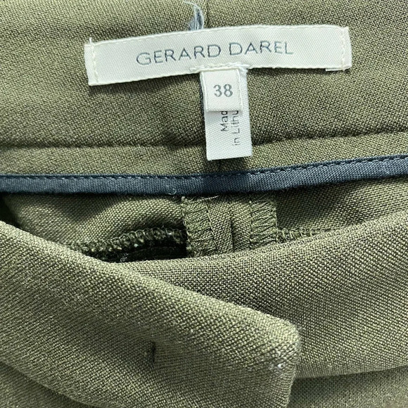 Gerard Darel Olive Green Quilted Zipper Pocket Leggings Pants Size 38 / US 6 - Picture 10 of 10